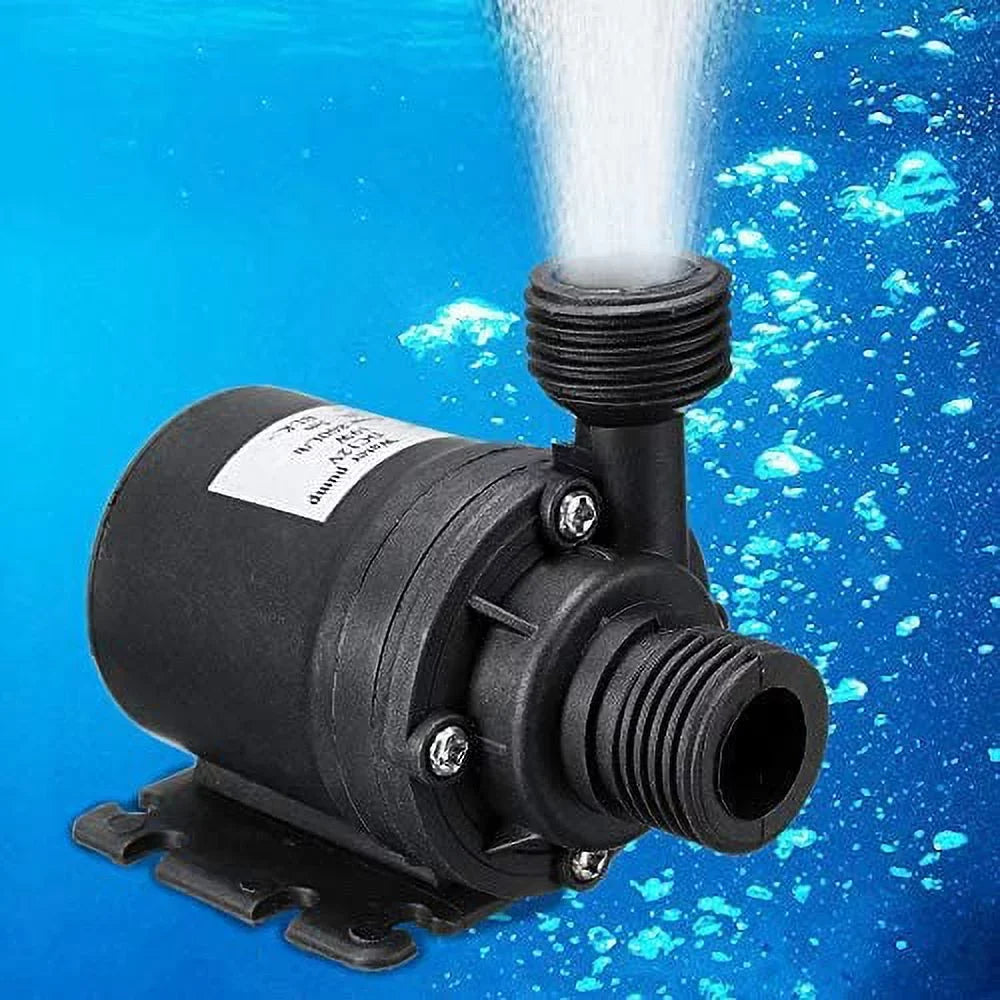 24V Brushless Water Pump 1/2'' Male Thread Centrifugal Submersible Pump 800L/ 210GPH 4M/13ft for Fountain Solar Panel Pond Aquarium Water Circulation System