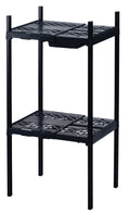LockerMate Double Locker Shelf, Adjustable Width and Height to Fit Most School Lockers, Black