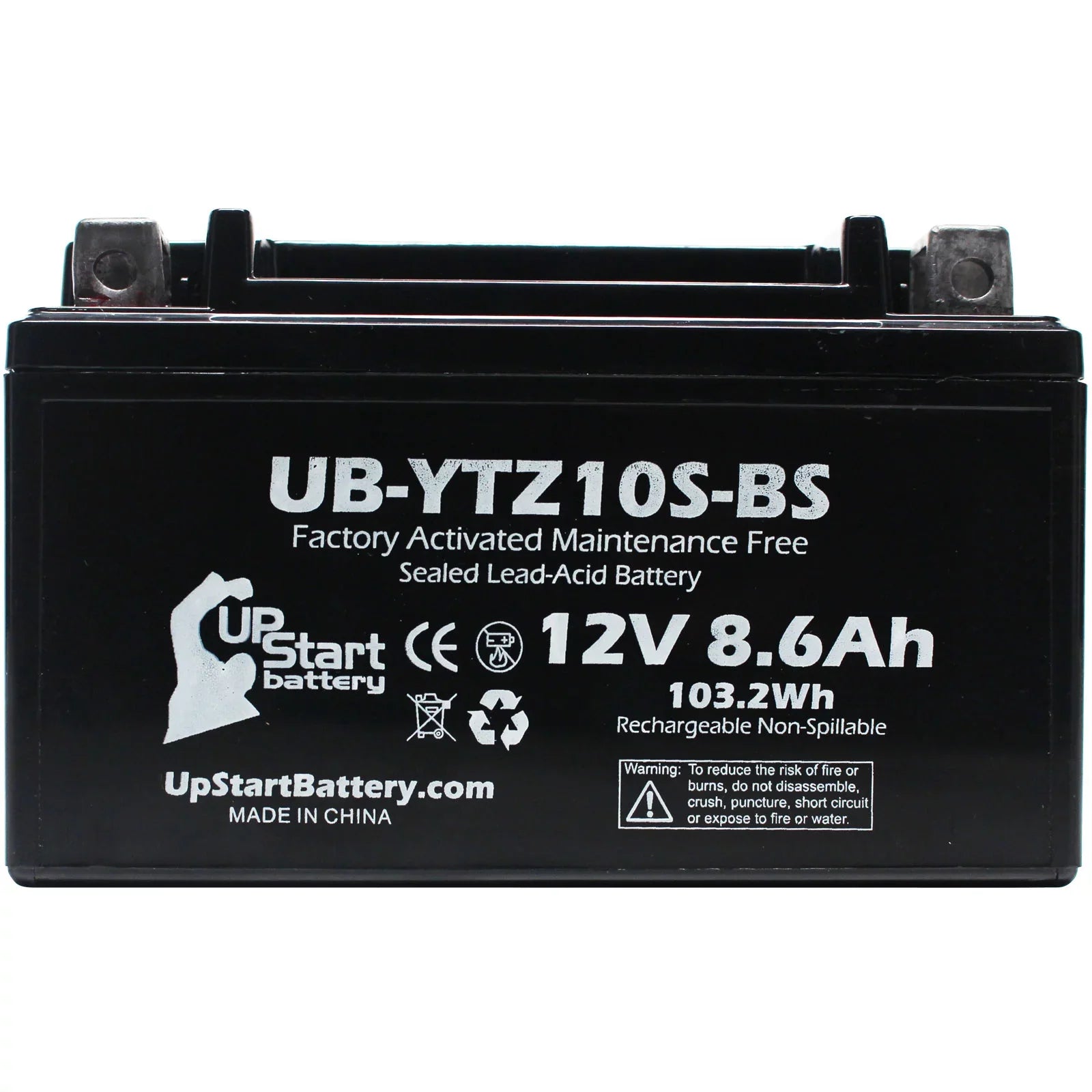 5-Pack UpStart Battery Replacement for 2011 Yamaha - 1000CC Factory Activated, Maintenance Free, Motorcycle Battery - 12V, 8.6Ah, --
