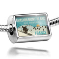 Neonblond Charm ï¾ƒvasion Mont-Blanc Ski Resort - France Ski Resort 925 Sterling Silver Bead