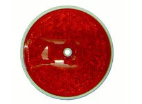Cortina 13-099-32 3-3/8" Dia. Reflector - Center Hole Mount - Red (160 Pack)