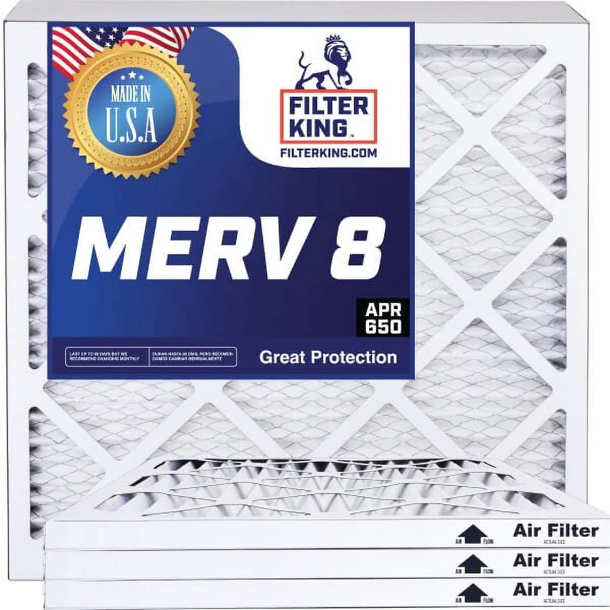 Filter King 23.5x33x1a Air Filter | 4- |  8  Pleated / Furnace Filters |    | Actual Size: 23.5 x 33 x .75"
