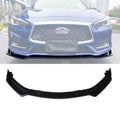 Front Bumper Lip for 2017-2023 Infiniti  Gloss Black 3PCS