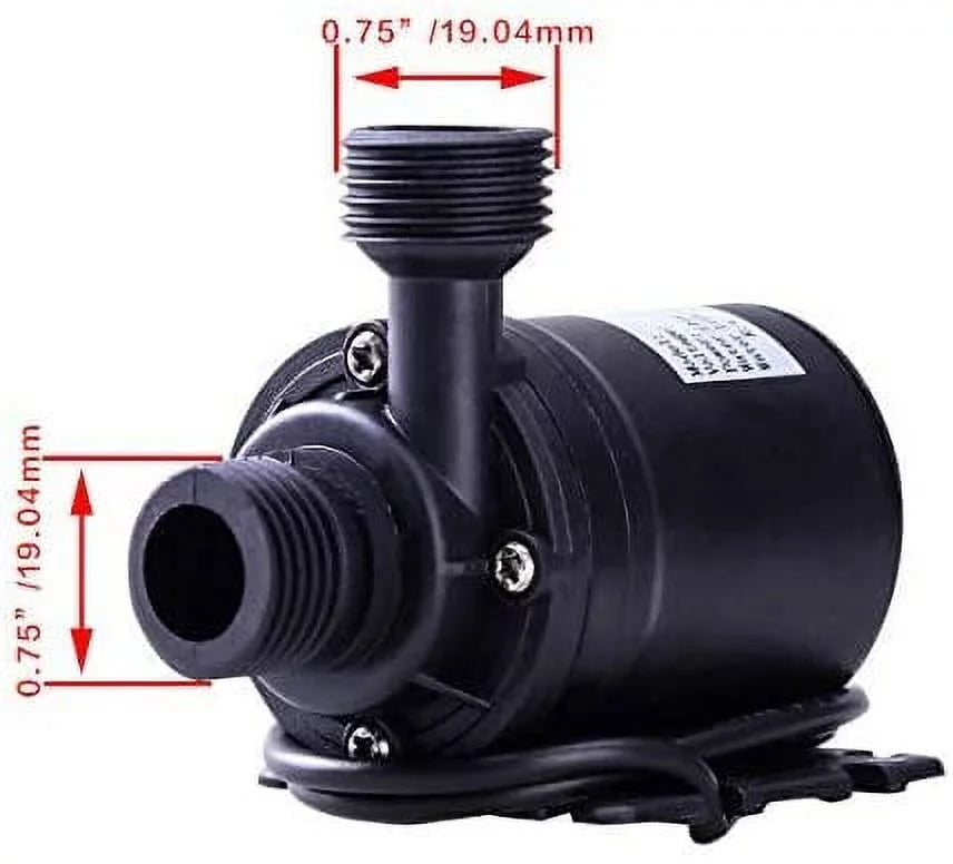 24V Brushless Water Pump 1/2'' Male Thread Centrifugal Submersible Pump 800L/ 210GPH 4M/13ft for Fountain Solar Panel Pond Aquarium Water Circulation System