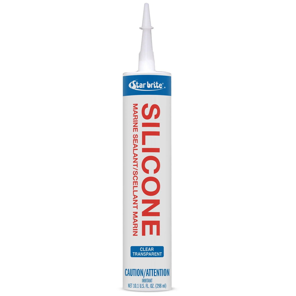 Marine Silicone Sealant - Clear, 10.1 Oz Cartridge, Waterproof, Durable,  Resistant, for Fiberglass, Metal, Wood, Glass, Ceramic & More (082122)