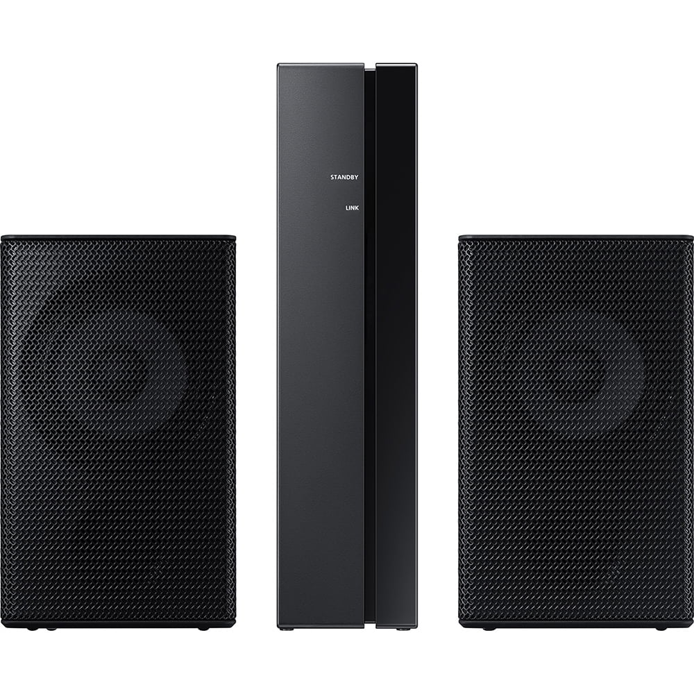 Samsung -9100S Wireless Rear Speaker Kit 2.0ch -9100S/ for Soundbar Surround Sound Home Theater Expansion Bundle with Deco Gear Pack of 3 Wall Mount Shelf Stands