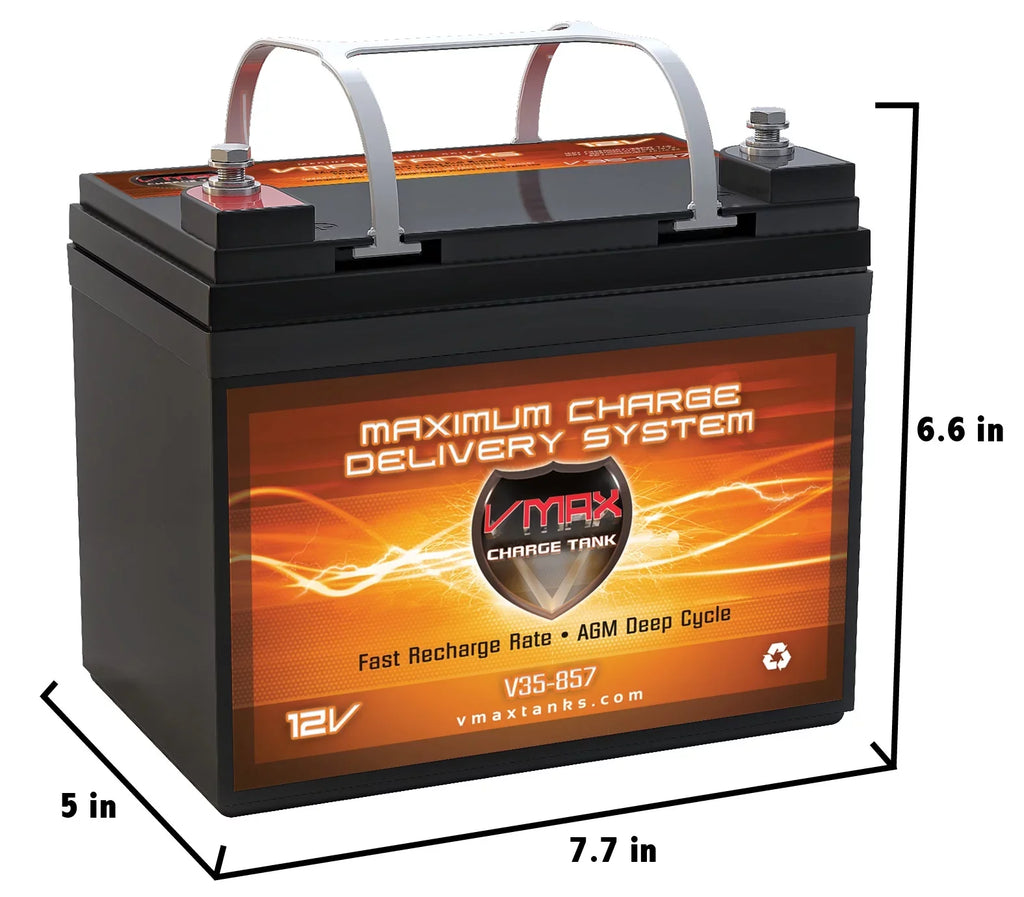 Battery for Motorguide Bulldog 40 Trolling Motor Vmaxtanks -857 12V 35AH
