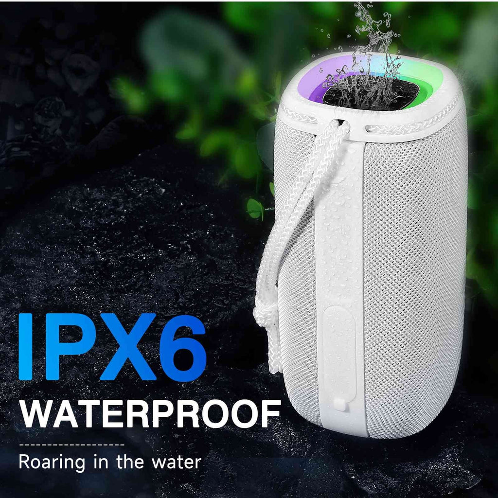 UrbanX Scorpio Series Bluetooth Speaker,  Waterproof Speakers 360°  Surround Sound with Punchy Bass, True Wireless Pairing, .3, Portable Speaker for   - White