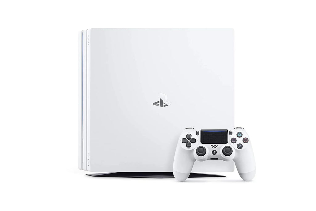 Sony PlayStation 4 Original 500GB Matte White Gaming Console With 2 Controller +  Earbuds With Microphone   Bundle Used
