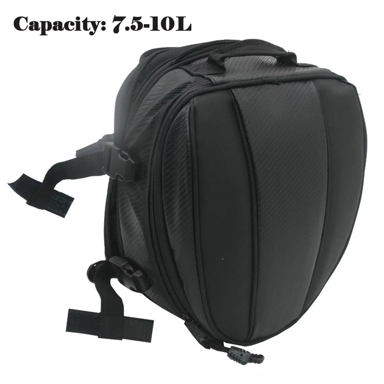 Motorcycle Rear Seat Tail Leather Pack Bag Expandable Luggage Bag