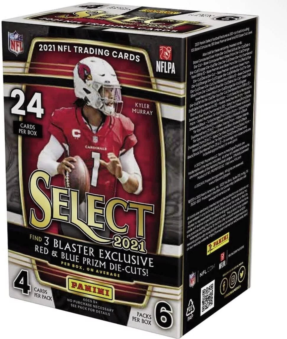 Panini 2021  Trading Cards, 24 Pieces - Exclusive Red & Blue Prizm Die-Cuts