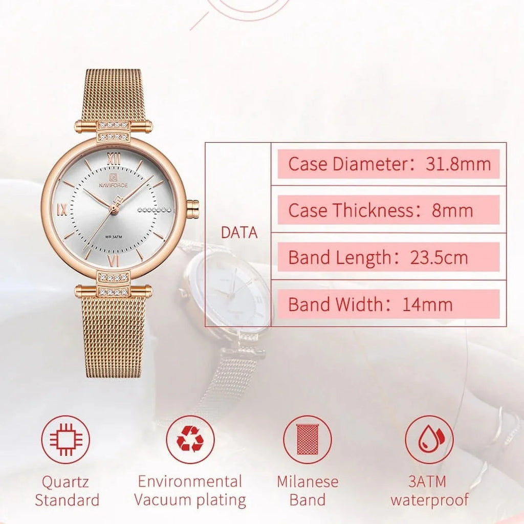 Women Watches Luxury Fashion Diamond Ladies Wristwatches Stainless Steel Mesh Strap Female Quartz Watch Girl Relogio
