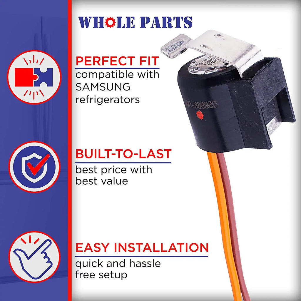 Whole Parts Defrost Terminator Thermostat Part # 058966-000 - Replacement & Compatible With Some Viking Refrigerators