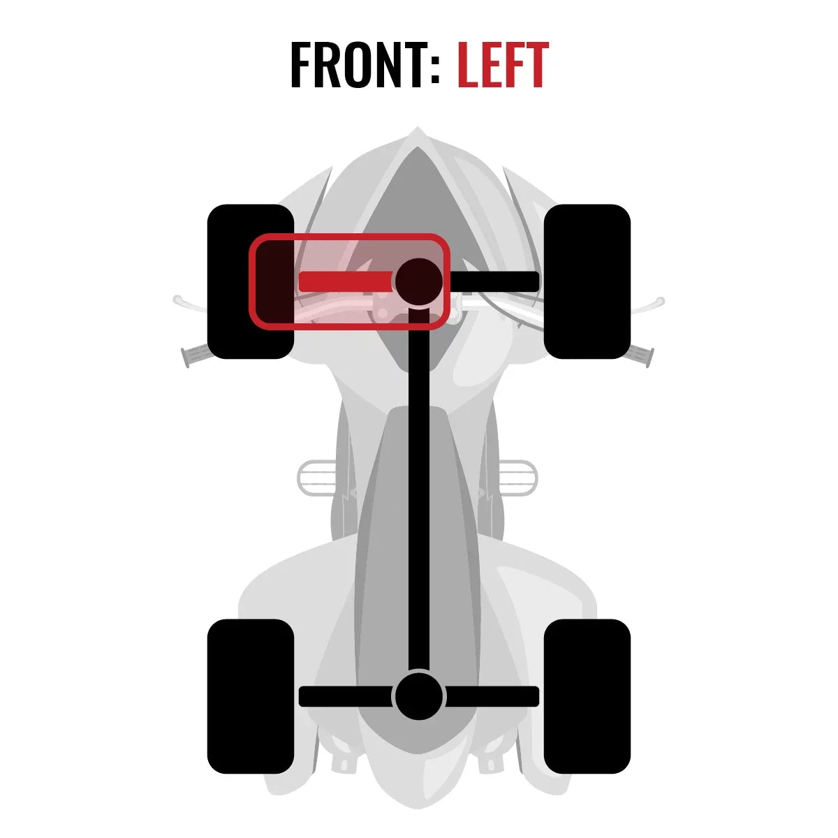 Sixity  Front Left Axle suitable with Can-Am Renegade 800R 2015 -  4X4