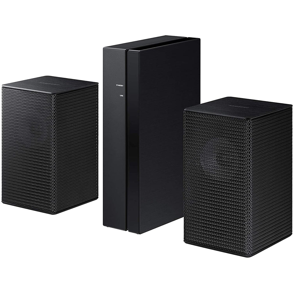 Samsung -9100S Wireless Rear Speaker Kit 2.0ch -9100S/ for Soundbar Surround Sound Home Theater Expansion Bundle with Deco Gear Pack of 3 Wall Mount Shelf Stands