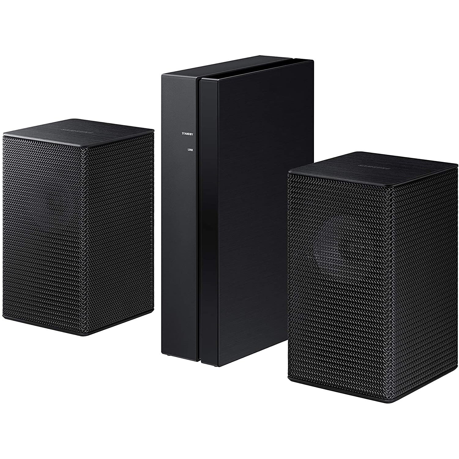 Samsung -9100S Wireless Rear Speaker Kit 2.0ch -9100S/ for Soundbar Surround Sound Home Theater Expansion Bundle with Deco Gear Pack of 3 Wall Mount Shelf Stands