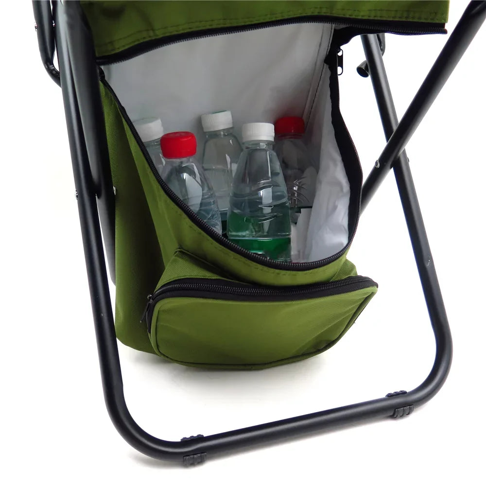 '- New Multi-use Backpack Chair Stool with Cooler Bag Hiking Fishing Camping Picnic