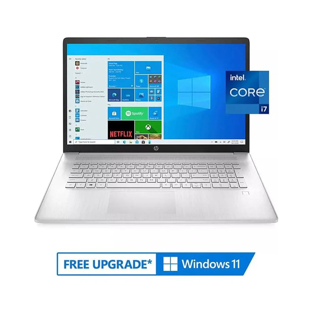 2021 17.3"   Laptop Computer, 11th Generation Intel Core i7-1165G7, 8GB , 512GB PCIe , Backlit Keyboard, Intel Iris Xe Graphics,  Webcam,  Audio, Windows , Silver, 32GB  Card