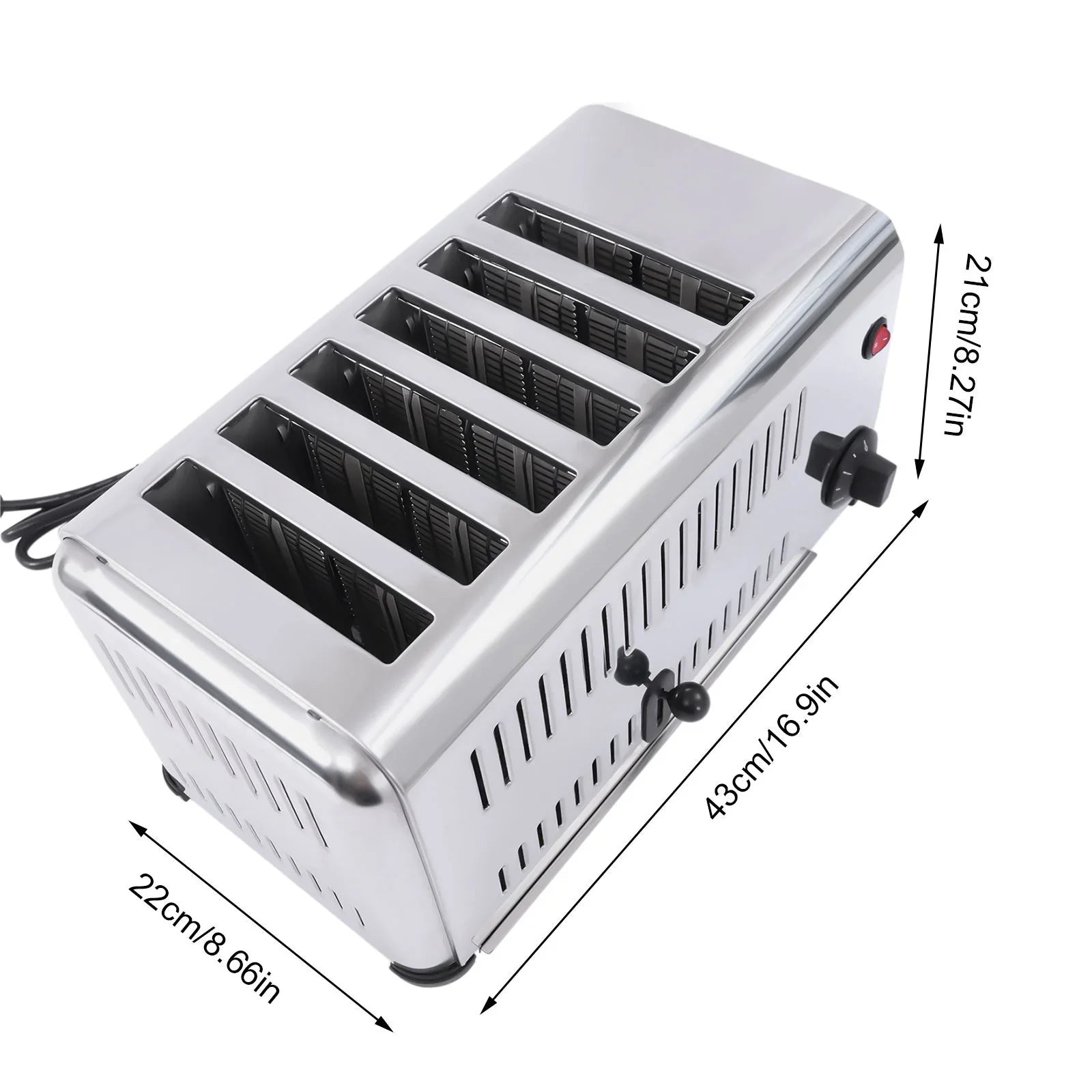 Wuzstar 6 Slices Toaster Commercial Bread Baking Machine for Toast Sandwiches Meatloaf