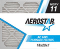 Aerostar 18x20x1  11 Pleated Air Filter,  Furnace Air Filter, 6 Pack