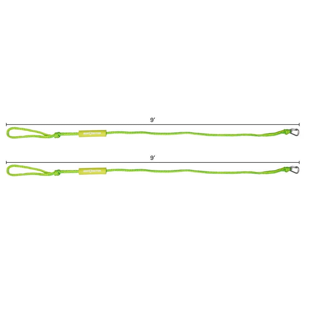 Extreme Max 3006.3132 BoatTector  Dock Line Value 2-Pack - 9 Ft., Green and Yellow
