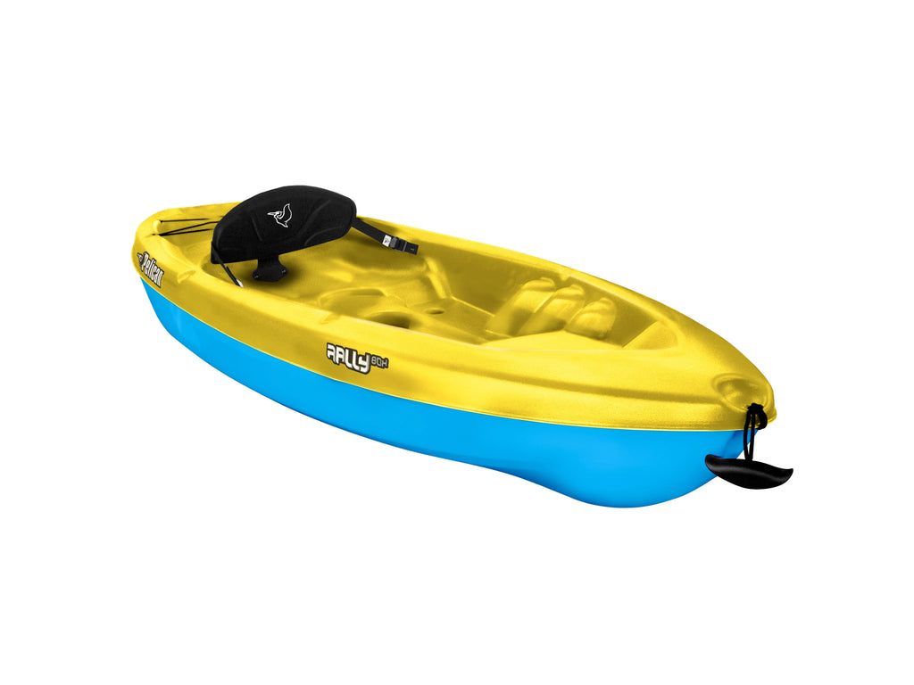 Pelican Rally 80X 8'4" Sit-on-Top Recreational Kayak in Yellow & Blue