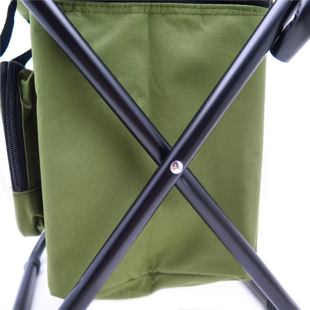 '- New Multi-use Backpack Chair Stool with Cooler Bag Hiking Fishing Camping Picnic
