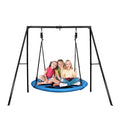 Trekassy 440lbs Metal Swing Set with 40 Inch Saucer Tree Swing, Swivel and Heavy Duty -Frame Metal Swing Stand