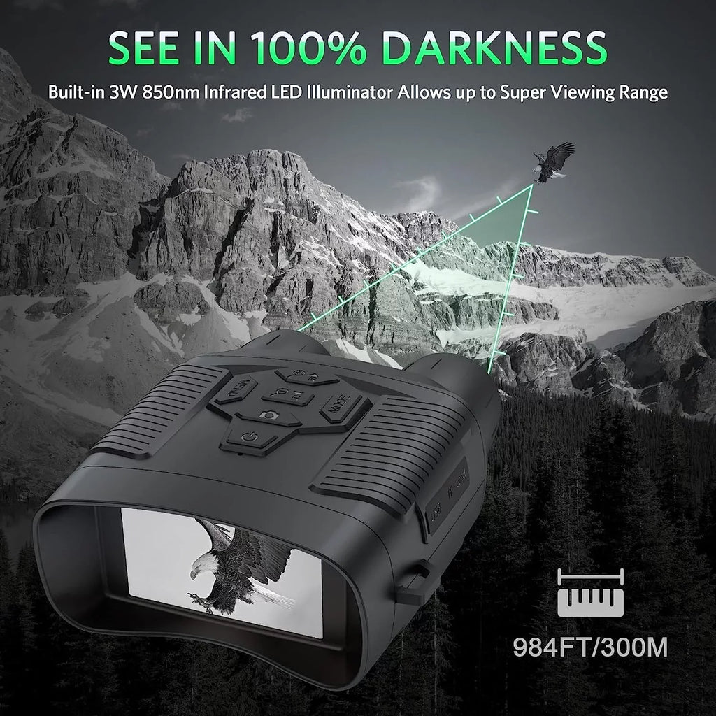 SuntekCam Night Vision Goggles Night Vision Binoculars with 32GB  Card 24MP/1080P 6x Zoom Suitable for Hunting at Night and Taking Pictures and Videos -800