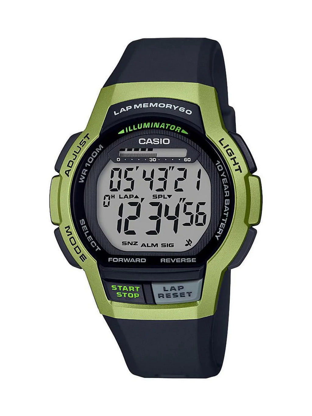 Casio Men's 60-Lap Runner's Watch -Green -3AV
