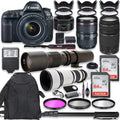 Canon  5D Mark   Camera w/ 24-105mm  Lens Bundle + Canon  75-300mm  Lens, Canon 50mm f/1.8, 500mm Lens & 650-1300mm Lens + Backpack + 128GB Memory + Monopod + Professional Bundle