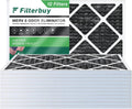 Filterbuy 10x24x1  8 Odor Eliminator Pleated   Furnace Air Filters with Activated Carbon (12-Pack)
