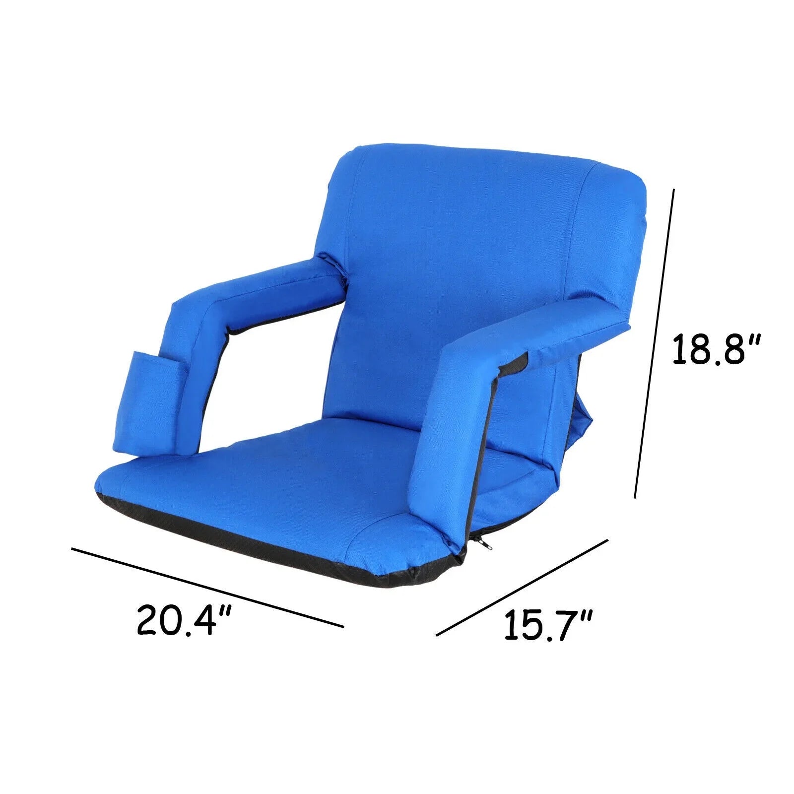 HomGarden Portable Folding Stadium Seat Chair Padded Cushion Bleacher, Blue