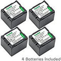 Kastar CGA_DU14 Battery (4_Pack) replace Panasonic CGA_DU06, CGA_DU07, CGA_DU14, CGA_DU21, VW_VBD070   work with Pan