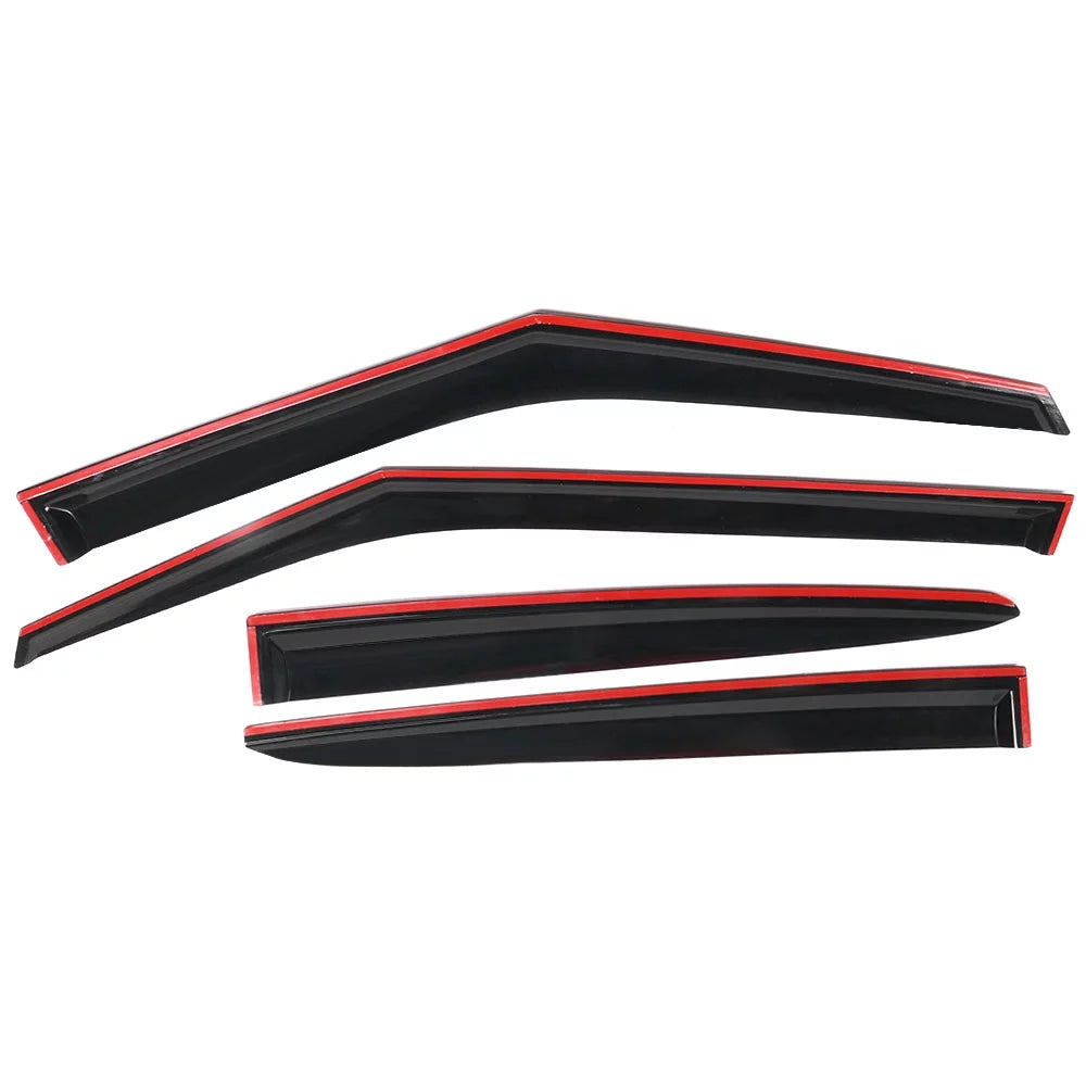 Ikon Motorsports Compatible with 2011-2018 Hyundai Veloster Window Vent Visor Deflector Rain Guard 4Pc Set Outside Mount 2011 2012 2013 2014 2015 2016 2017 2018
