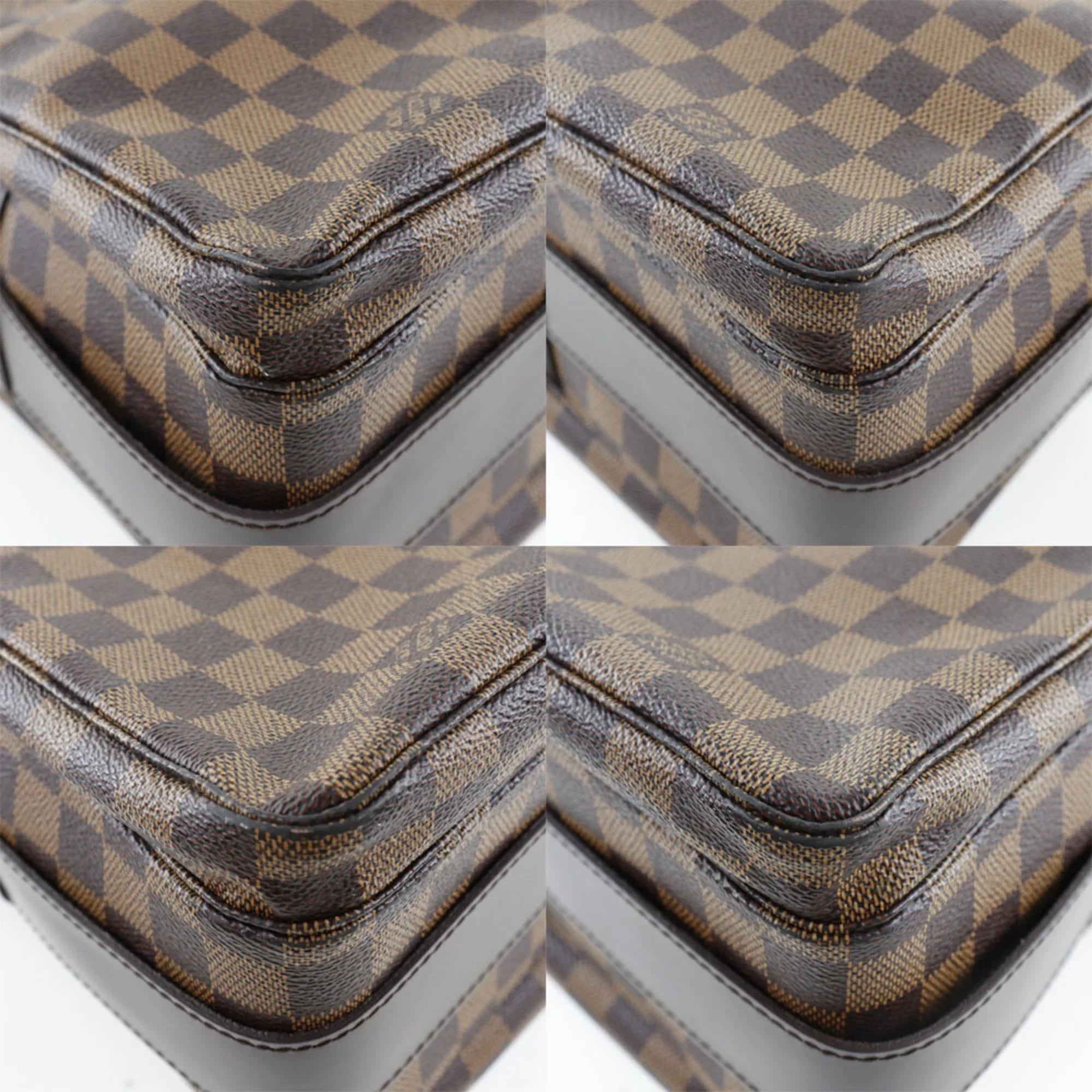 Pre-Owned   Louis Vuitton Naviglio  Damier Canvas Brown  Unisex Shoulder Bag (Fair)