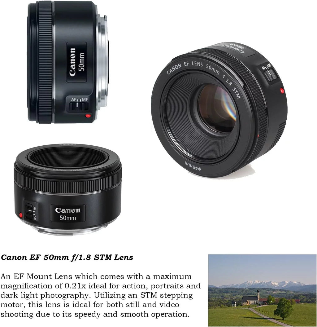 Canon  5D Mark   Camera w/ 24-105mm  Lens Bundle + Canon  75-300mm  Lens, Canon 50mm f/1.8, 500mm Lens & 650-1300mm Lens + Backpack + 128GB Memory + Monopod + Professional Bundle