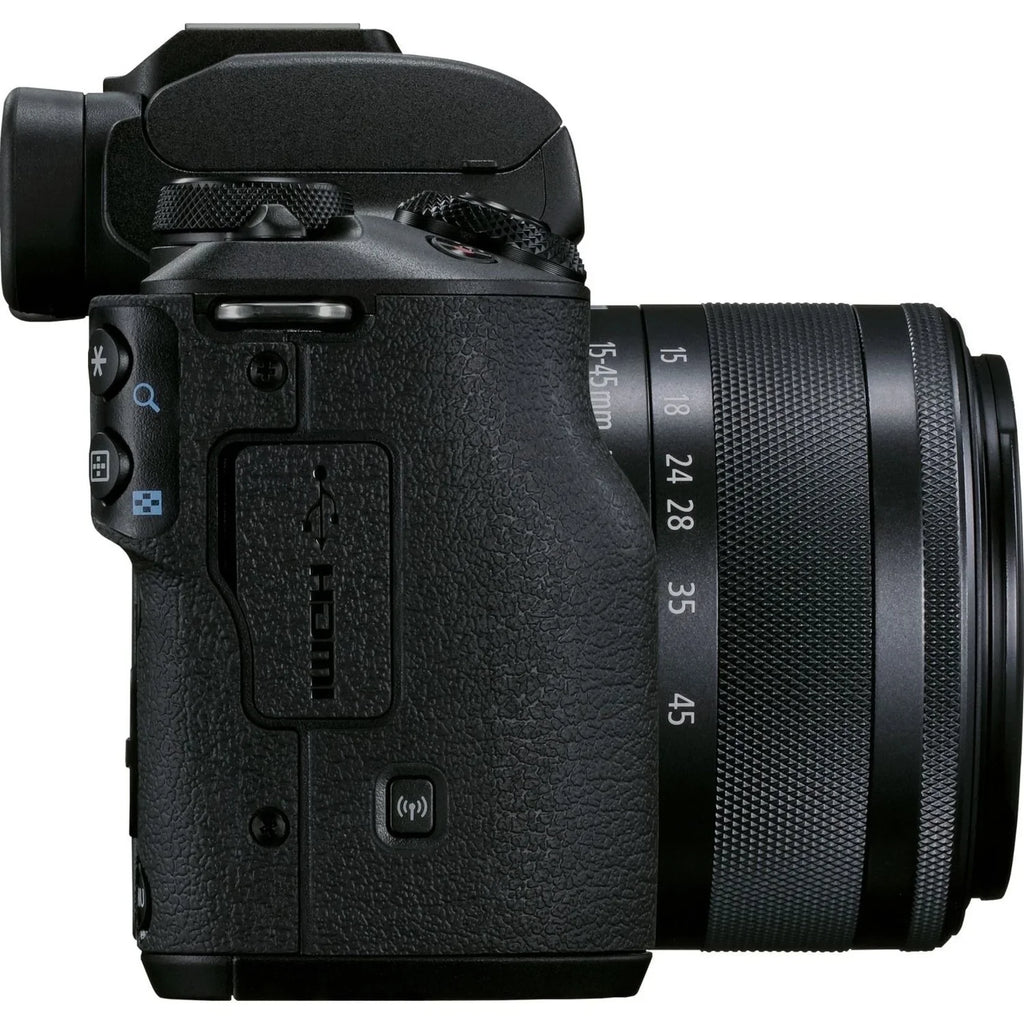 Canon   Mark  24.1 Megapixel Mirrorless Camera with Lens, 0.59", 1.77", Black