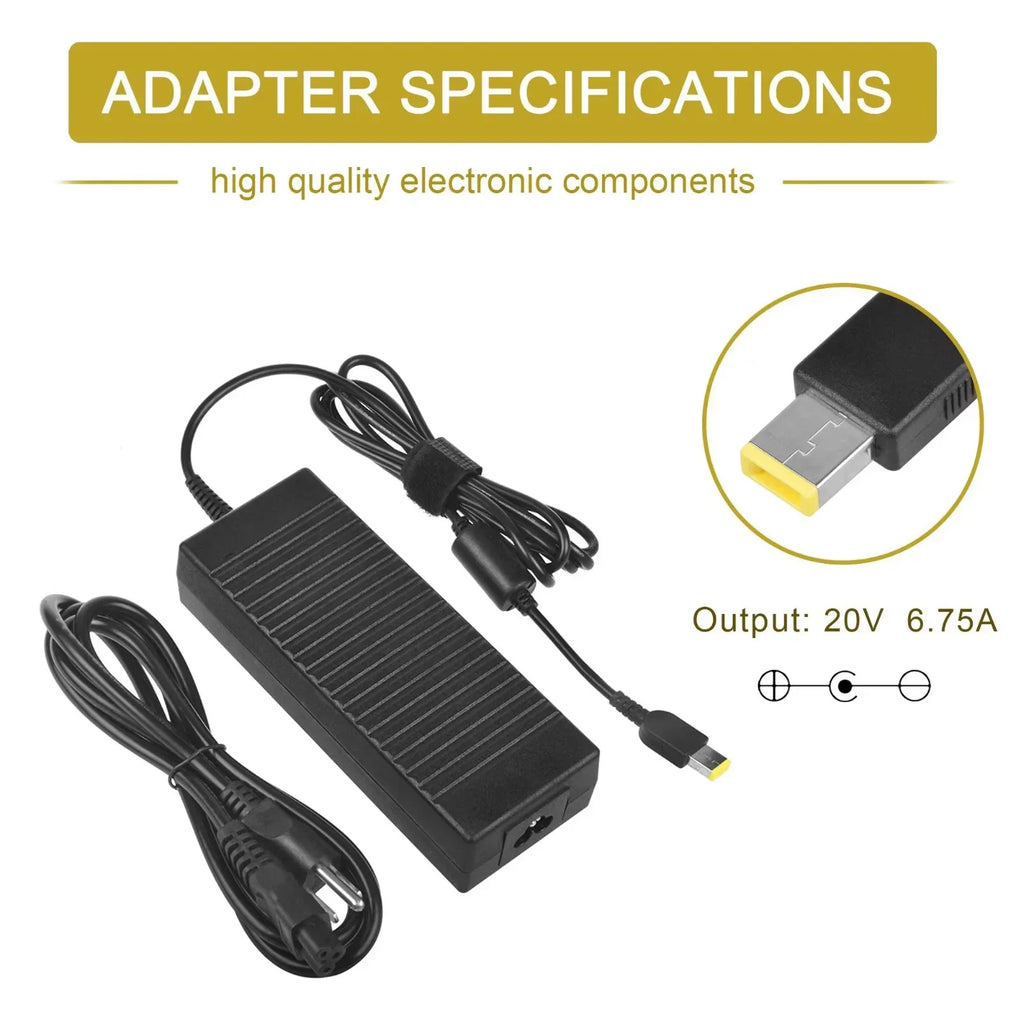 '-Geek 135W  Adapter Charger for Lenovo Legion  15IKBA 15IKBM 15IKBN Power Cord