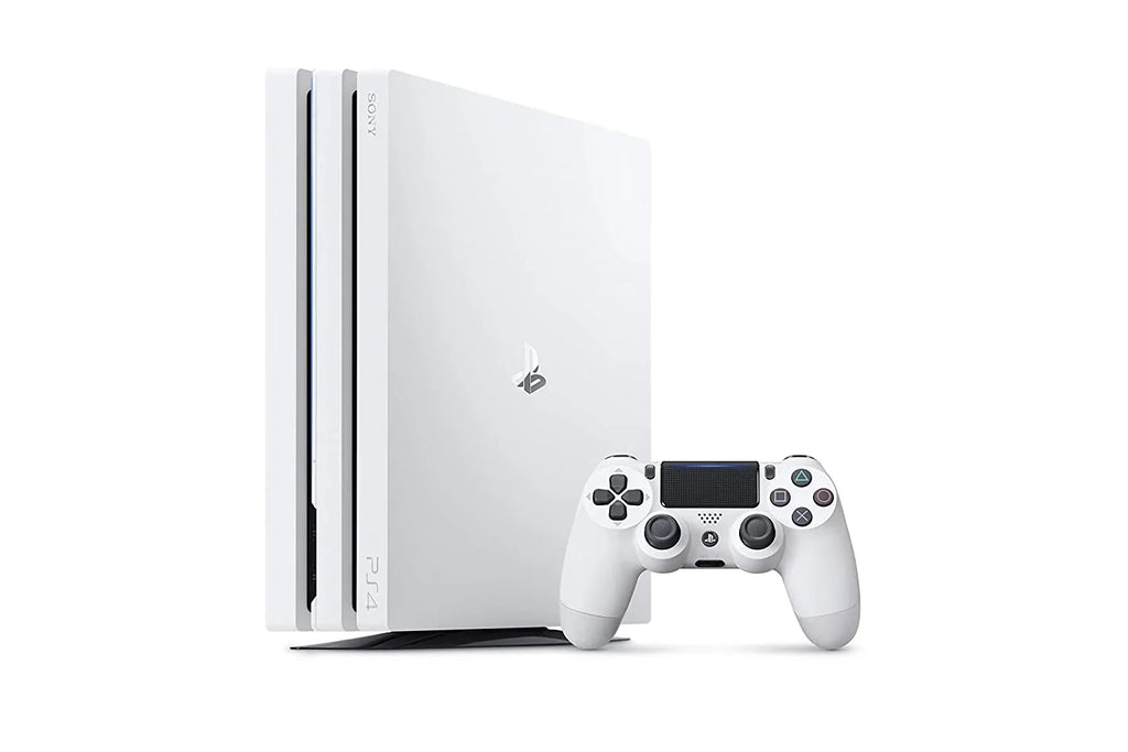 Sony PlayStation 4 Original 500GB Matte White Gaming Console With 2 Controller +  Earbuds With Microphone   Bundle Used
