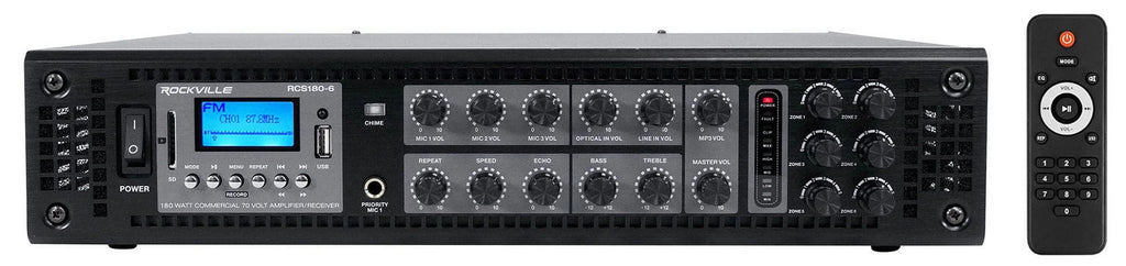 Office/Restaurant Audio Package w/(18)  drop Ceiling Tile Speakers+6-Zone Amp