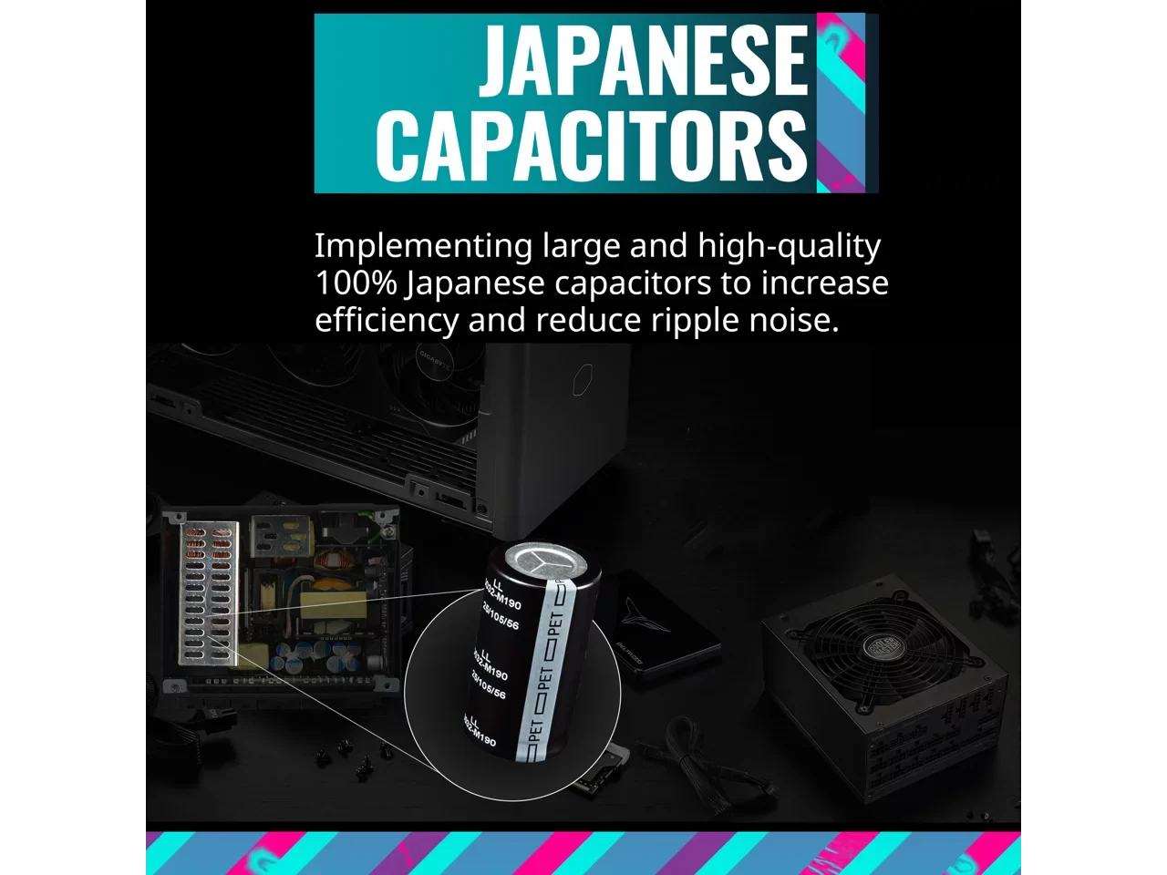 Cooler Master   Platinum Fully Modular, Fully .0, 1100W , 80+ Platinum Efficiency,  Bracket Included,  Form Factor (---)