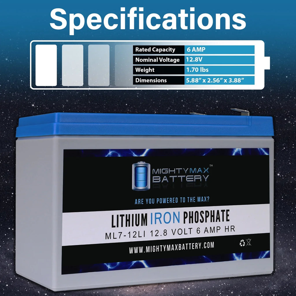 12V 7AH Lithium Replacement Battery for Sea-Doo Dolphin