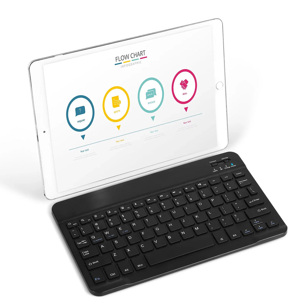 Rechargeable Bluetooth Keyboard and Mouse Combo Ultra Slim Full-Size Keyboard and Ergonomic Mouse for  Axon 30 Pro 5G and All Bluetooth Enabled Mac/Tablet/iPad//Laptop - Onyx Black