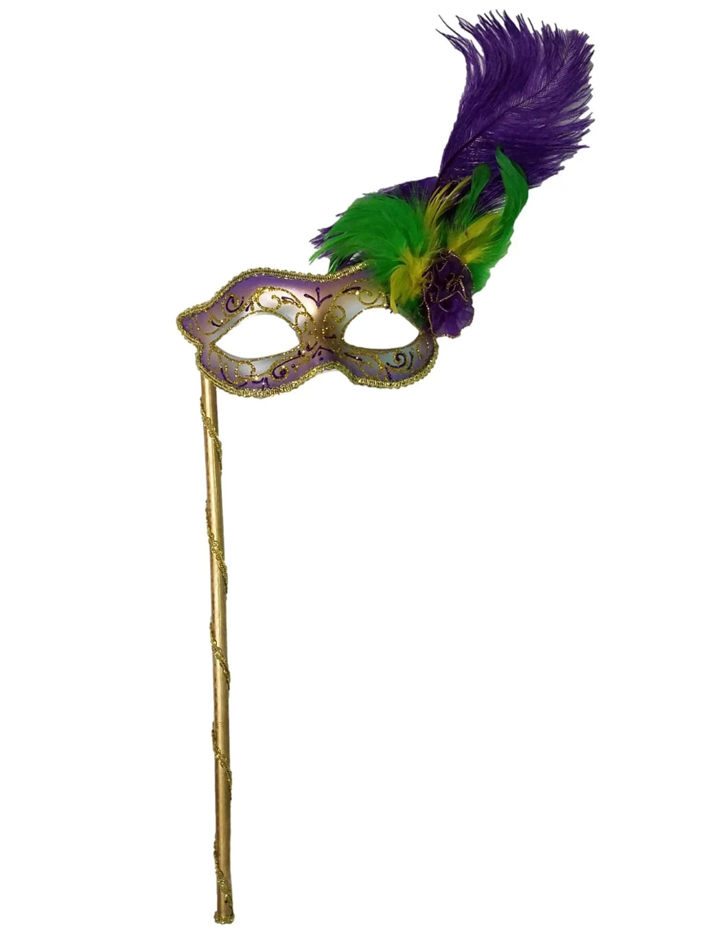 Disguise Mardi Gras Mask with Handle