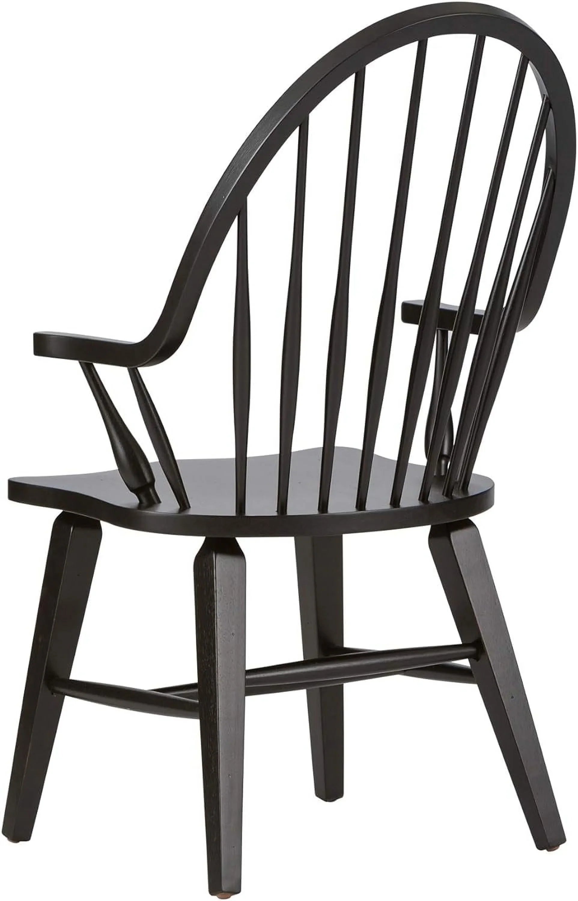 Windsor Back Arm Chair,     , Black