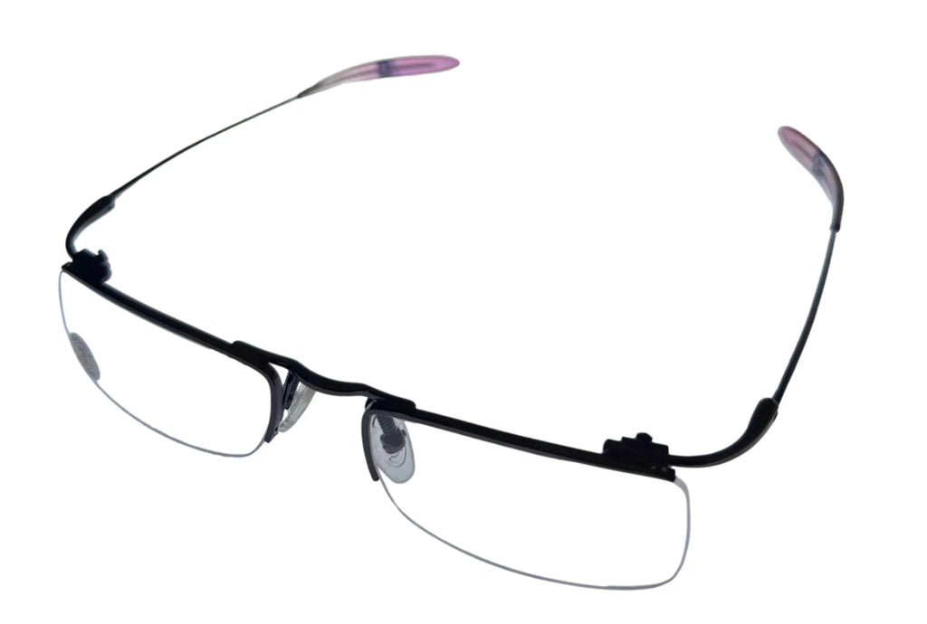 New Balance Mens Eyeglass Rectangle Rimless Metal  356 3 Gunmetal. 53mm