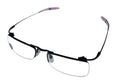 New Balance Mens Eyeglass Rectangle Rimless Metal  356 3 Gunmetal. 53mm