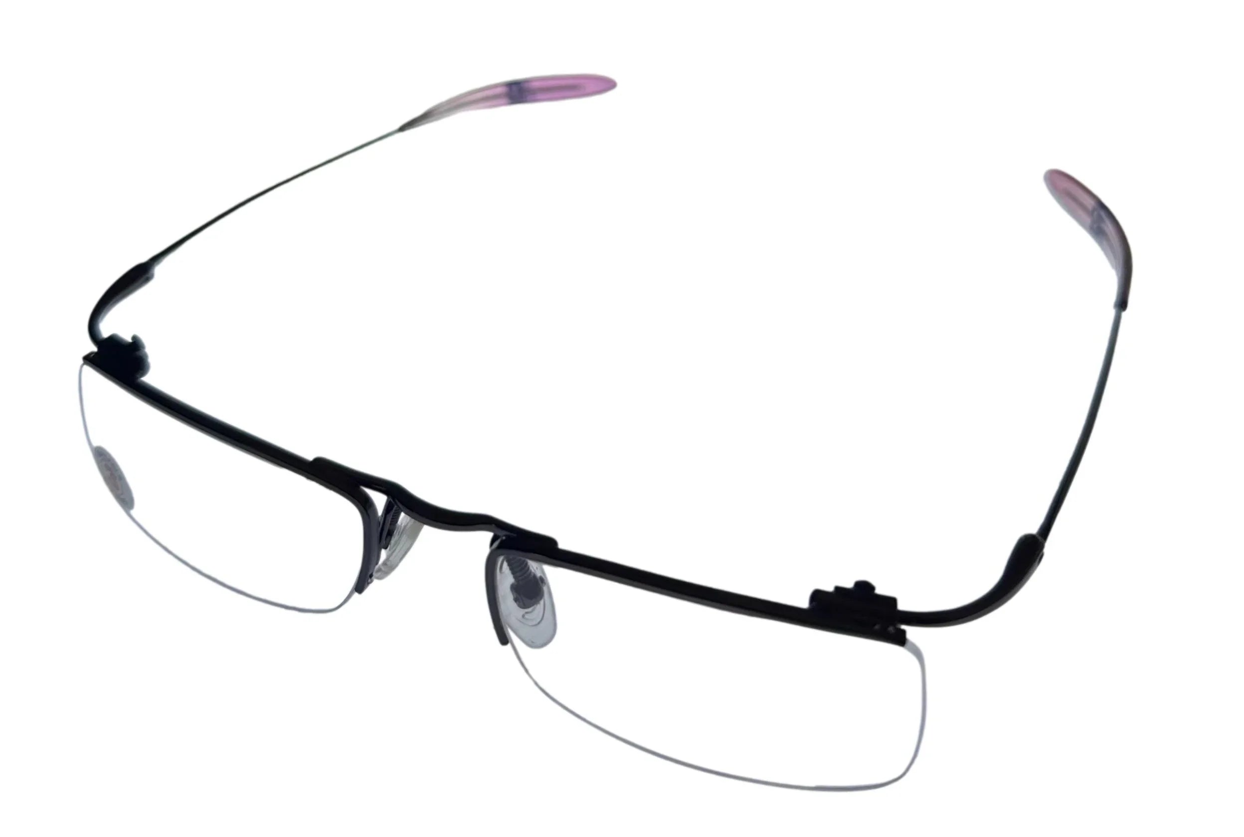 New Balance Mens Eyeglass Rectangle Rimless Metal  356 3 Gunmetal. 53mm