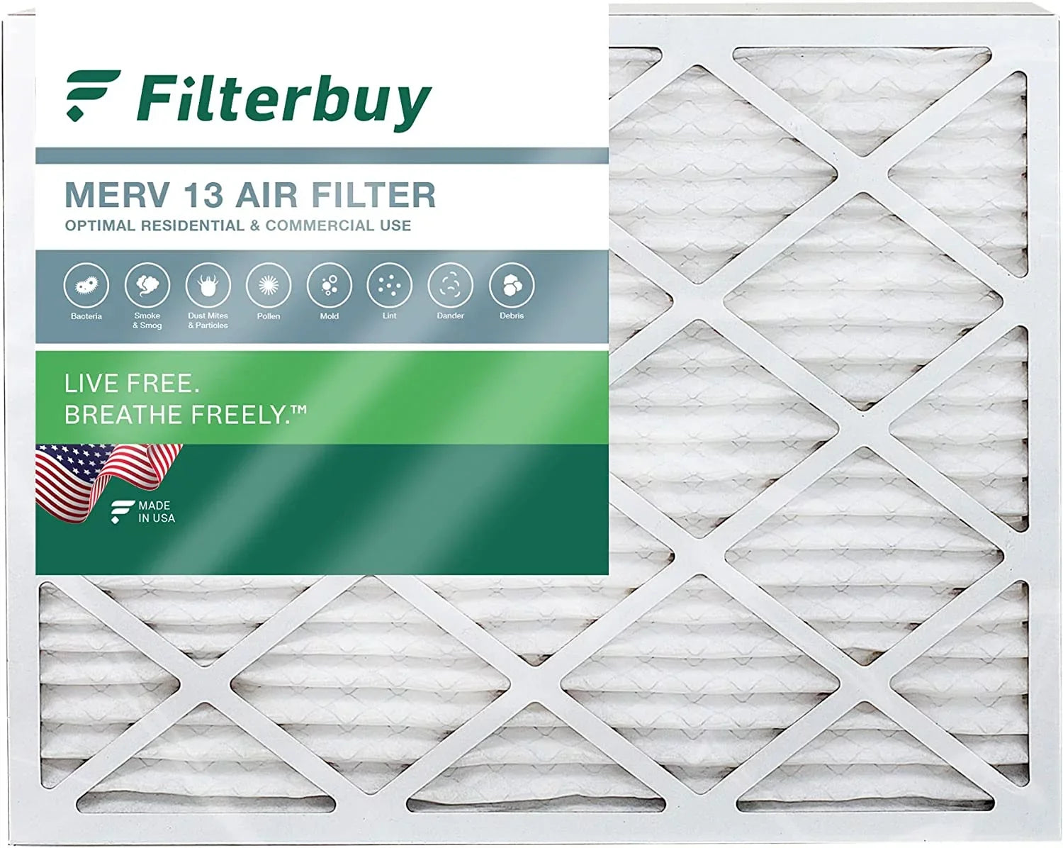 Filterbuy 16x21x1  13 Pleated   Furnace Air Filters (1-Pack)